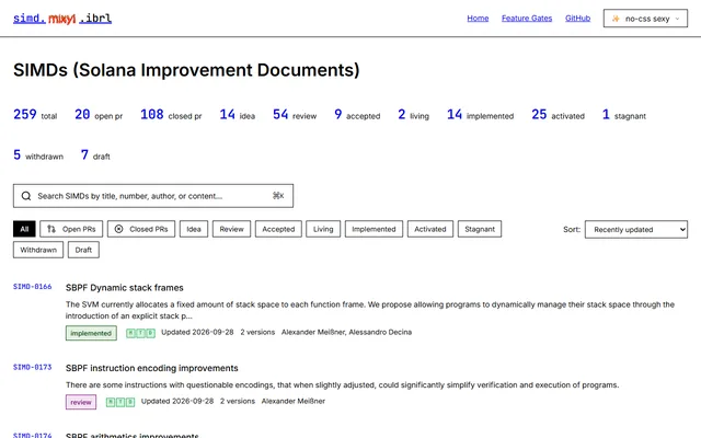 Screenshot of simd.mixy.one